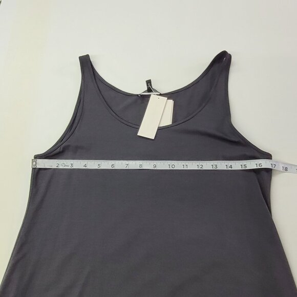 EILEEN FISHER New Organic‎ Rayon Scoop Neck Tank Dress Medium Petite Grey USA - Picture 12 of 14